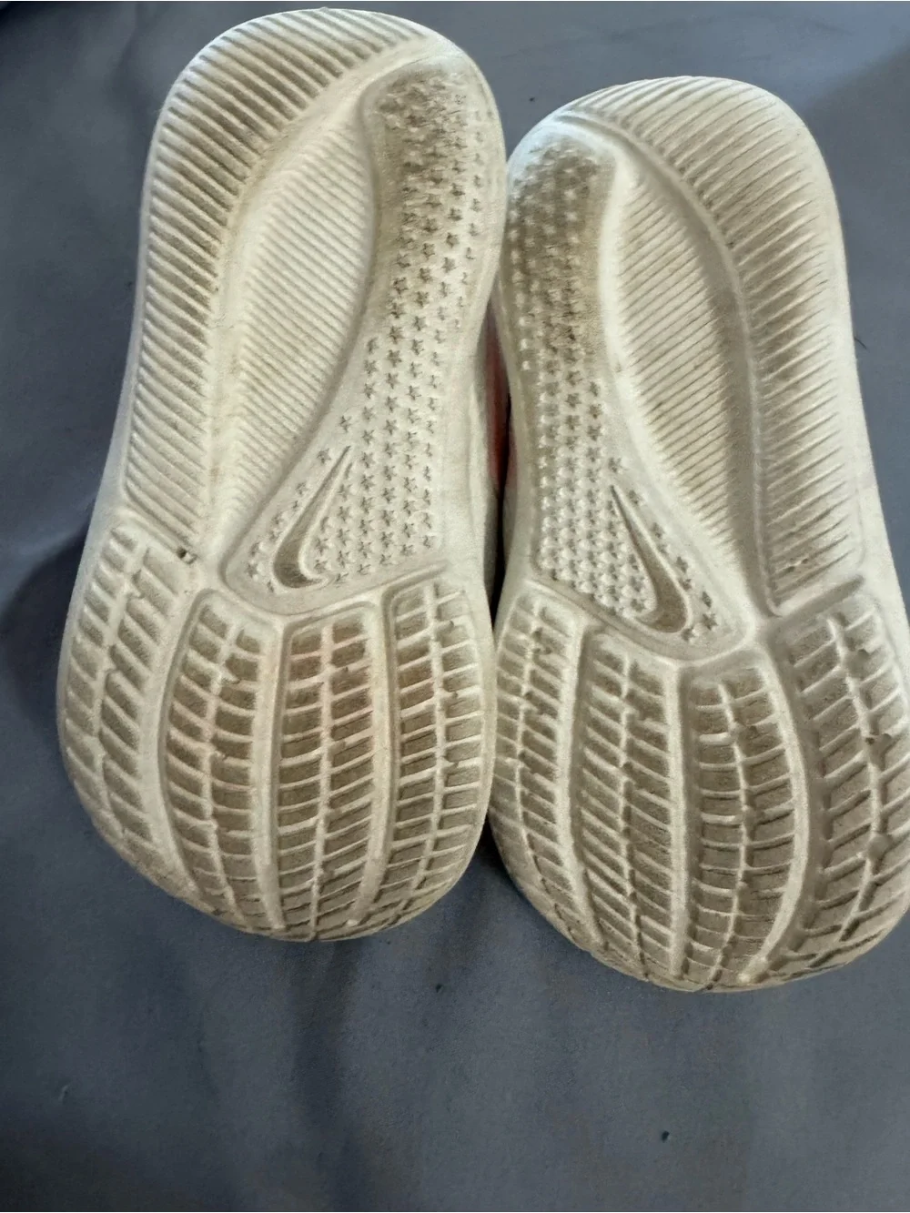 Nike Kids Cream and Pink Velcro Sneakers